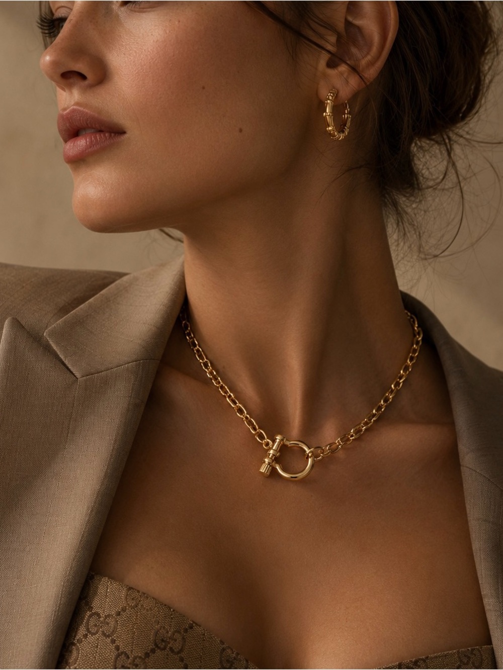 FREE Bundle Add On Piece w 2+ Items- Zara Gold Statement Necklace